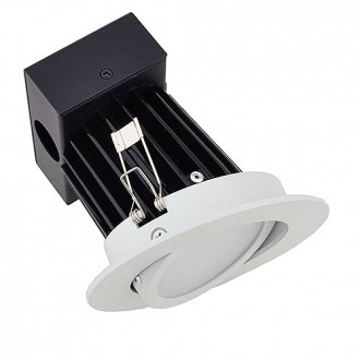 4-in Retrofit Dimmable 12W LED Downlight Adjustable Head with White Trim and Electrical Box, ETL-Listed
