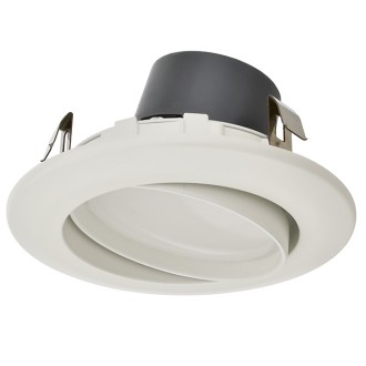 4" Recessed Dimmable 10W LED Adjustable Head Downlight with White Trim 90-CRI, ETL & ENERGY STAR