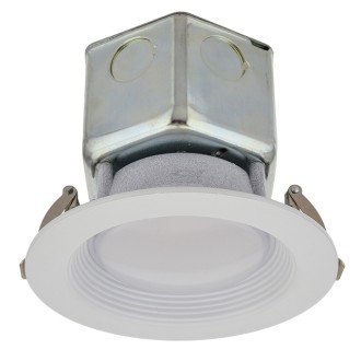 4" Dimmable Retrofit 10W LED Downlight White Trim 90-CRI with Junction Box, ETL & ENERGY STAR