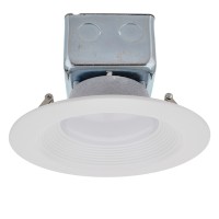 5-6" Dimmable Retrofit 15W LED Downlight White Trim 90-CRI with Junction Box, ETL & ENERGY STAR