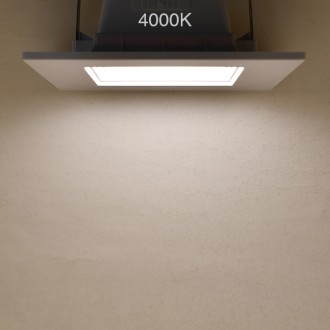 4" Recessed Dimmable 8.6W LED Square Downlight with CCT 2700-5000K Selectable Color-Temperature in White Trim