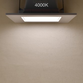 4" Recessed Dimmable 8.6W LED Square Downlight with CCT 2700-5000K Selectable Color-Temperature in White Trim