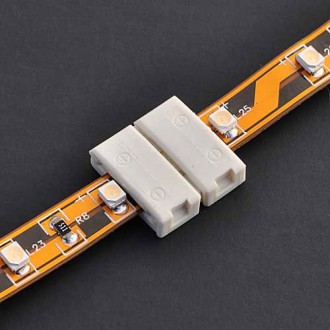 QC01 Single Color 2-Conductor LED Strip-to-Strip Quick Connector Coupler