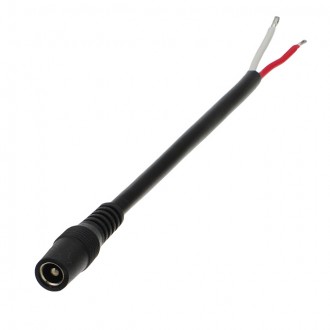 2-Conductor 18AWG Wire-to-DC Jack Male Connector 5.5x2.5mm