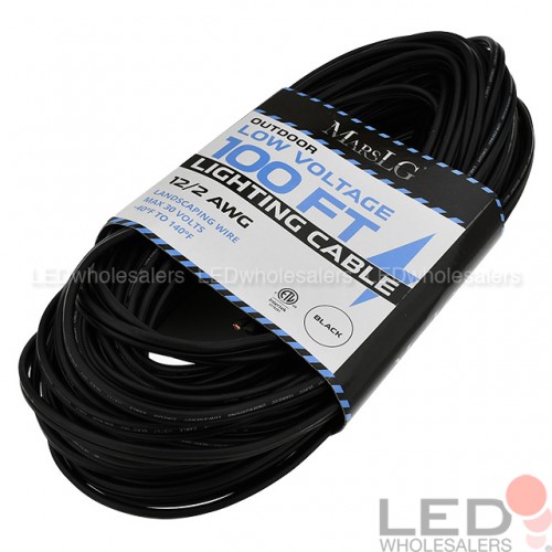 LED Landscape Lighting Accessories  12 Gauge 500 Ft. Low Voltage Landscape  Wire - Black