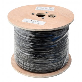 12AWG 2-Conductor 12/2 Black Stranded Copper Low-Voltage Direct Burial Landscape Lighting Wire