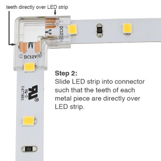 QC04 Permanent 2-Conductor LED Strip-to-Strip 90º Corner Quick Connector