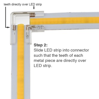 QC04 Permanent 2-Conductor LED Strip-to-Strip 90º Corner Quick Connector