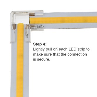 QC04 Permanent 2-Conductor LED Strip-to-Strip 90º Corner Quick Connector