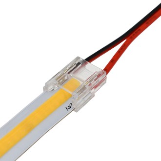 QC04 Permanent Single-Ended 2-Conductor LED Strip-to-Wire Quick Connector Pigtail