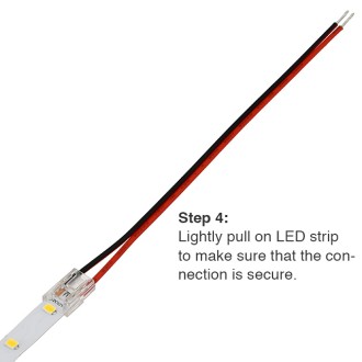 QC04 Permanent Single-Ended 2-Conductor LED Strip-to-Wire Quick Connector Pigtail