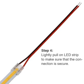 QC04 Permanent Single-Ended 2-Conductor LED Strip-to-Wire Quick Connector Pigtail