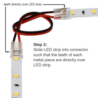 QC04 Permanent Double-Ended 2-Conductor LED Strip-to-Strip Quick Connector Flexible Jumper Cable