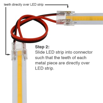 QC04 Permanent Double-Ended 2-Conductor LED Strip-to-Strip Quick Connector Flexible Jumper Cable