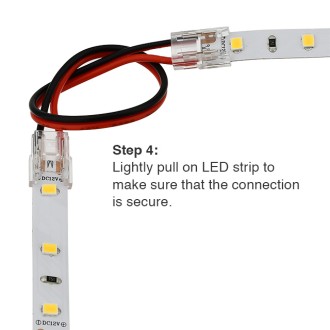 QC04 Permanent Double-Ended 2-Conductor LED Strip-to-Strip Quick Connector Flexible Jumper Cable