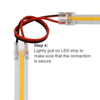 QC04 Permanent Double-Ended 2-Conductor LED Strip-to-Strip Quick Connector Flexible Jumper Cable