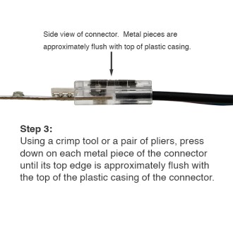 QC04 Permanent Double-Ended 4-Conductor LED Strip-to-Strip Quick Connector Flexible Jumper Cable