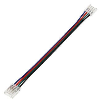 QC04 Permanent Double-Ended 4-Conductor LED Strip-to-Strip Quick Connector Flexible Jumper Cable