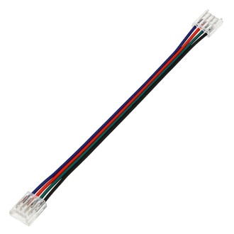 QC04 Permanent Double-Ended 4-Conductor LED Strip-to-Strip Quick Connector Flexible Jumper Cable