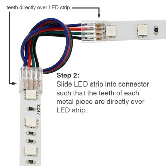 QC04 Permanent Double-Ended 4-Conductor LED Strip-to-Strip Quick Connector Flexible Jumper Cable