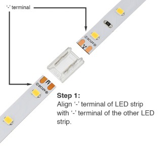 QC04 Permanent 2-Conductor LED Strip-to-Strip Coupler Quick Connector