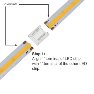 QC04 Permanent 2-Conductor LED Strip-to-Strip Coupler Quick Connector