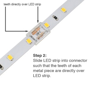 QC04 Permanent 2-Conductor LED Strip-to-Strip Coupler Quick Connector