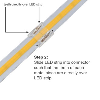 QC04 Permanent 2-Conductor LED Strip-to-Strip Coupler Quick Connector