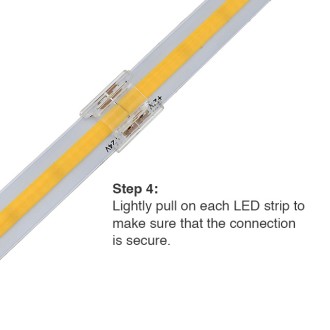 QC04 Permanent 2-Conductor LED Strip-to-Strip Coupler Quick Connector