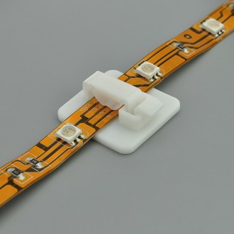 Mounting Clip with Releasable Cover for LED Strips up to 12mm Wide (25-Pack)