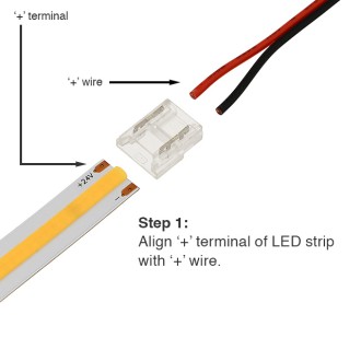 QC04 Permanent 2-Conductor LED Strip-to-Wire Quick Connector QC04 Permanent 2-Conductor LED Strip-to-Wire Quick Connector