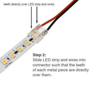 QC04 Permanent 2-Conductor LED Strip-to-Wire Quick Connector QC04 Permanent 2-Conductor LED Strip-to-Wire Quick Connector