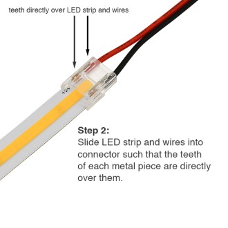 QC04 Permanent 2-Conductor LED Strip-to-Wire Quick Connector QC04 Permanent 2-Conductor LED Strip-to-Wire Quick Connector