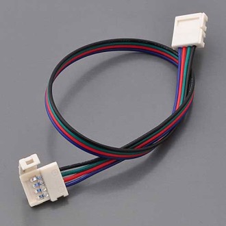  6-in 4-Conductor RGB LED Strip Quick Connector-to-Quick Connector