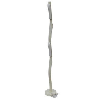 16-Watt Contemporary LED Floor Lamp with 4 Light Petals in Sand White Finish