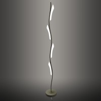 16-Watt Contemporary LED Floor Lamp with 4 Light Petals in Sand White Finish