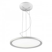 20" Round Disc 36W LED Pendant Ceiling Light in White Finish, Neutral White 4000K