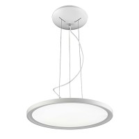 20" Round Disc 36W LED Pendant Ceiling Light in White Finish, Neutral White 4000K