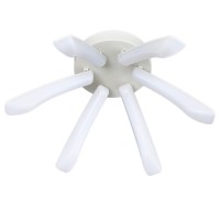 24-Watt LED Surface Mount Ceiling Light with 6 Pivoting Petals in Sand White Finish, Neutral White 4000K