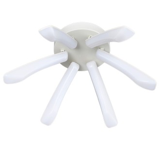 24-Watt LED Surface Mount Ceiling Light with 6 Pivoting Petals in Sand White Finish, Neutral White 4000K