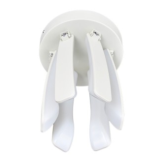 24-Watt LED Surface Mount Ceiling Light with 6 Pivoting Petals in Sand White Finish, Neutral White 4000K