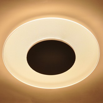 24W 16.5" Round Stylish Dimmable Slim Up/Down Transparent Surface-Mount Ceiling/Wall LED Light Panel, ETL & Energy Star