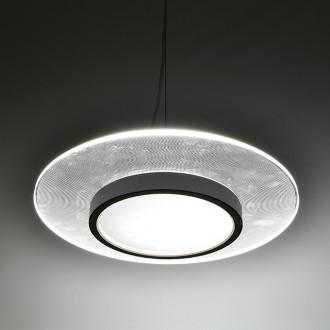 36W LED 15" Round Stylish Dimmable Up/Down Transparent Pendant Ceiling Light ETL-Listed
