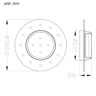 36W LED 15" Round Stylish Dimmable Up/Down Transparent Pendant Ceiling Light ETL-Listed