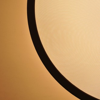  22.8" Slim Round Disc Dimmable LED Transparent Up/Down Pendant Light with Grey Trim, ETL-Listed