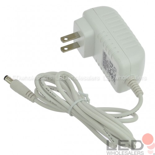 12V 1A 12W Wall-Mount AC/DC Power Adapter, White