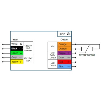 AFLEX 0-10V Dimmable 100-2000mA Constant-Current Electronic Linear Programmable LED Driver 100W 3-57V Class 2