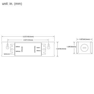 24V 96-Watt Constant Voltage ELV/MLV/TRIAC Dimmable Class 2 Electronic LED Driver with Integrated J-Box