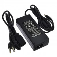 24V 4A 96W AC/DC Power Adapter with 5.5x2.5mm DC Plug and 2.1mm Adapter, Black
