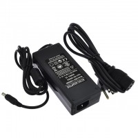 12V 8A 96W AC/DC Power Adapter with 5.5x2.5mm DC Plug and 2.1mm Adapter, Black